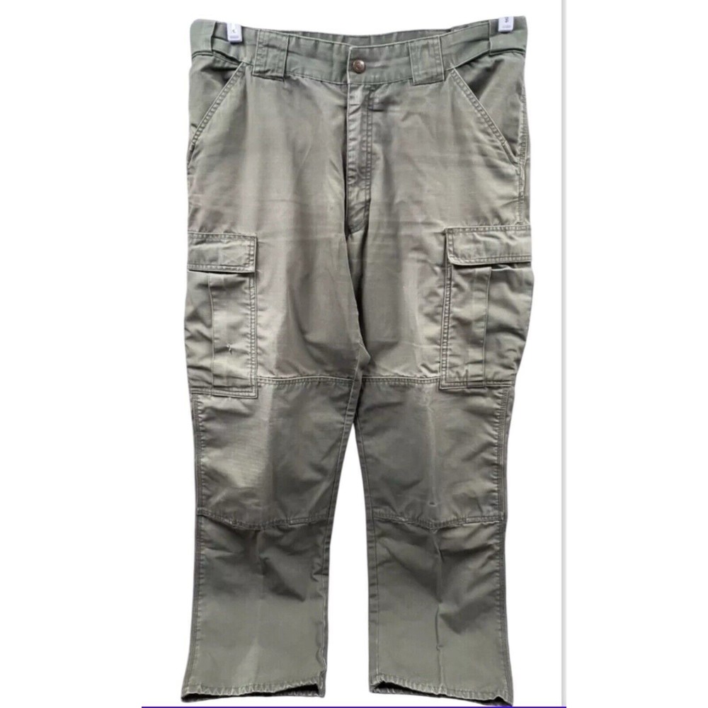 5.11 Tactical Work Mens Pant LG 35.5-39 waist (Actual 36x31) Green Cargo RipStop